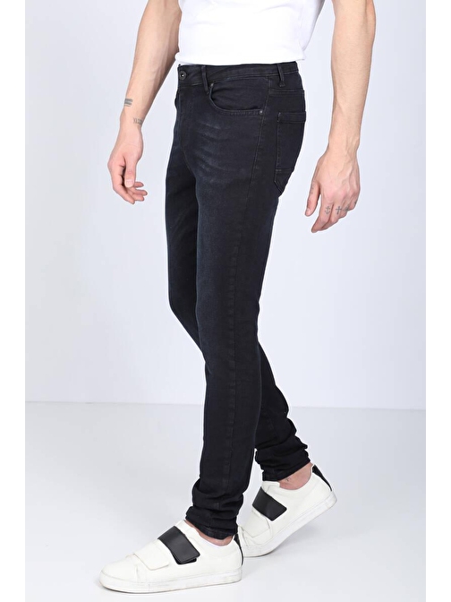 Erkek Koyu Lacivert Straight Fit Jean Pantolon