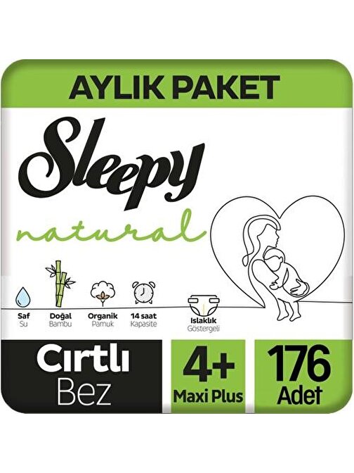 Sleepy Natural 8 - 18 kg 4+ Numara Bebek Bezi 176 Adet