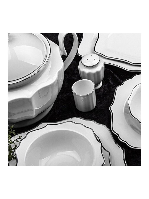Aryıldız 60 Parça Silver Porselen Yemek Takımı 34001