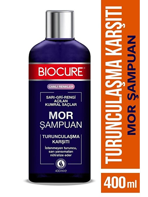 Biocure Turunculaşma Karşıtı Mor Şampuan Sarı&Gri Rengi Açılan Kumral Saçlar Için 400 Ml