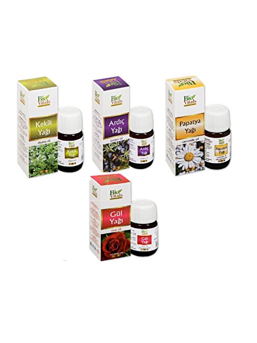 Pazariz Kekik+ Ardıç+ Papatya+ Gül+ Aromatik Masaj Cilt Bakım Yağ Seti 20 Ml