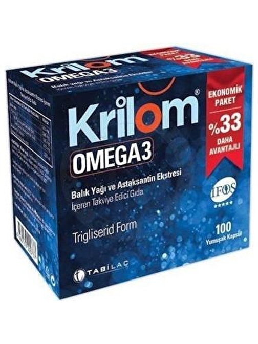 Tab İlaç Krilom Omega-3 100 Yumuşak Kapsül