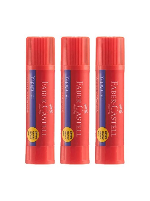 Faber Castell Glue Stick Yapıştırıcı 40 Gr 3 Adet