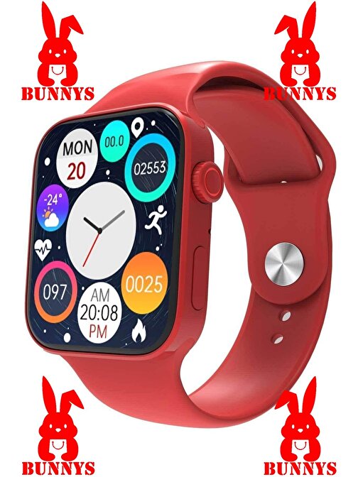 Rabbit Store Apple iPhone Uyumlu Akıllı Saat Kırmızı