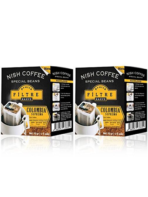Nish Pratik Filtre Kahve Colombia 2'li