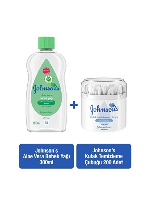 Johnson'S Aloe Vera Bebek Yağı+Kulak Temizleme Çubuğu 200 Lü
