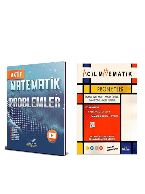 Aktif Ögrenme Yayınları Aktif Ögrenme ve Acil Yayınları Problemler Soru Bankası 2 Kitap Set