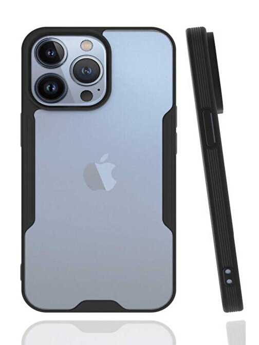 Ceponya Apple iPhone 14 Pro Max Kılıf Kamera Korumalı Arkası Şeffaf Silikon