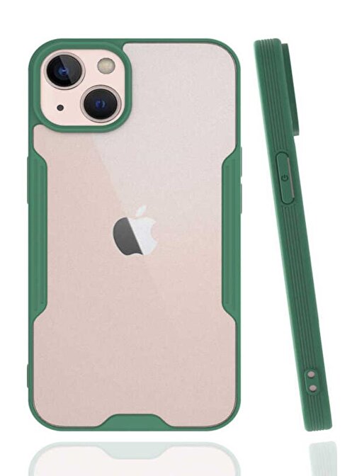 Ceponya Apple iPhone 14 Kılıf Kamera Korumalı Arkası Şeffaf Silikon