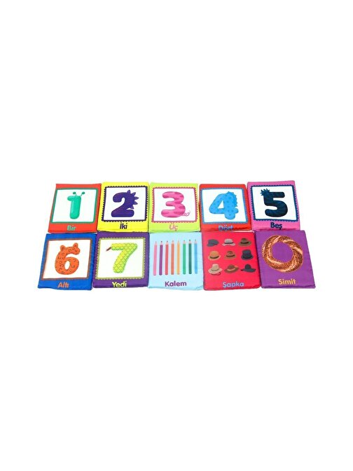 Birlik Oyuncak Urt003-01 Bebek Eğitici Oyuncak Yumuşak Kartlar Ve Sayı Objeler 12 - 24 Ay
