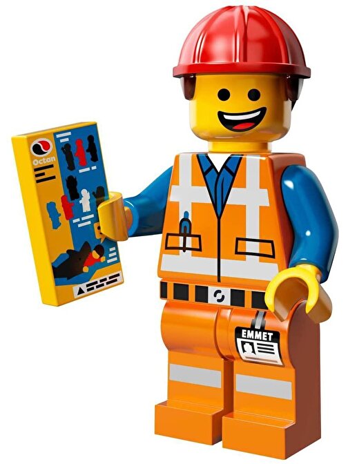 Lego Minifigür Lego Movie Seri 1 - 71004 - Hard Hat Emmet 5 Parça Plastik Figür