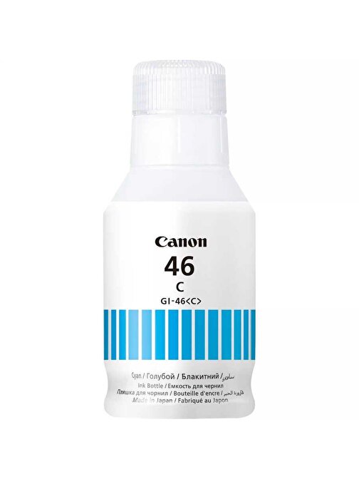 Canon Gx6040-Gx7040 Gı-46C Orijinal Mavi Tıpalı Şişe Mürekkep