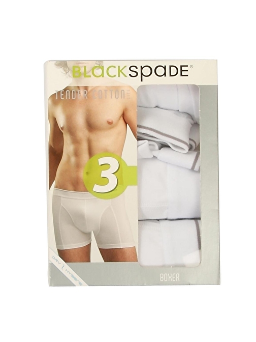 Blackspade Beyaz Erkek Boxer 9673 Tender Cotton