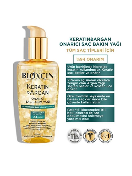 Bioxcin Keratin & Argan Bakım Sıvı Saç Yağı