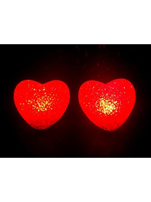 Bssm Led Işıklı Kırmızı Kalp Gece Lambası