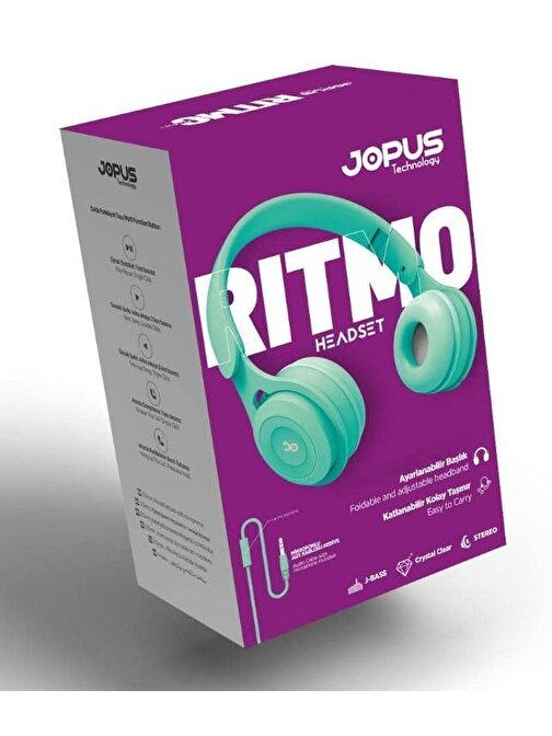 Jopus Ritmo Kulak Üstü Kablolu Kulaklık Katlanabilir Js-80