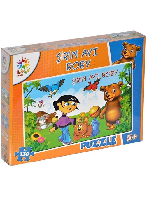 Laço Kids - Şirin Ayı Boby Puzzle Oyunu-27X40 Cm 130 Parça Lc13006