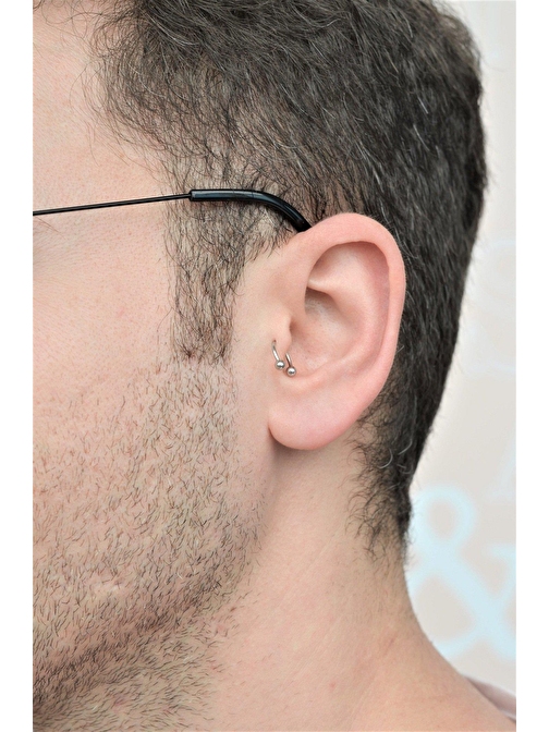 Erkek Çelik Piercing Tragus Helix Kıkırdak 8 mm