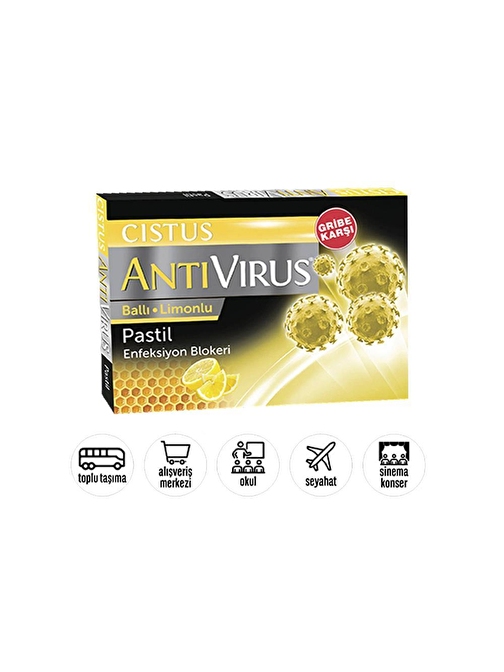 Cistus Antivirus Ballı Limonlu Pastil