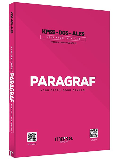 Marka Yayınları Marka KPSS -Dgs-Ales Paragraf Konu Özetli Soru Bankası