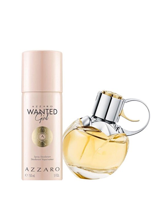 Azzaro Wanted Girl EDP 50 ml + Deodorant 150 ml Kadın Parfüm Setleri