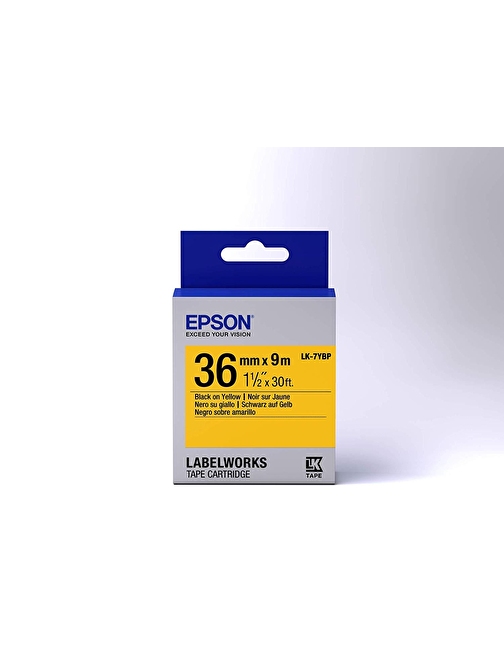 Epson Lk-7Ybp Pastel Sarı Üzeri Siyah 36Mm 9Metre Etiket