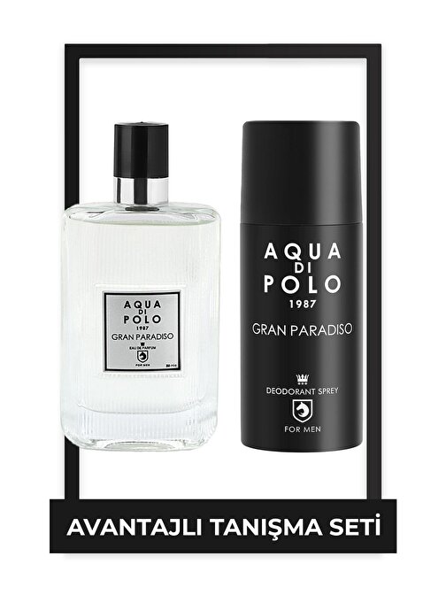 Aqua Di Polo 1987 2'li Hediye Seti Gran Paradiso Edp Parfüm ve Deodorant 150 ml Kadın Parfüm Setleri