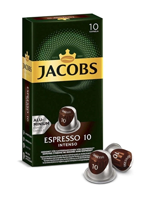 Jacobs Espresso 10 Intenso Alüminyum Kapsül Kahve 10'lu 52 gr