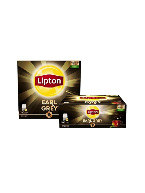 Lipton Earl grey Bardak Poşet Cay 100'lü x 2 Adet