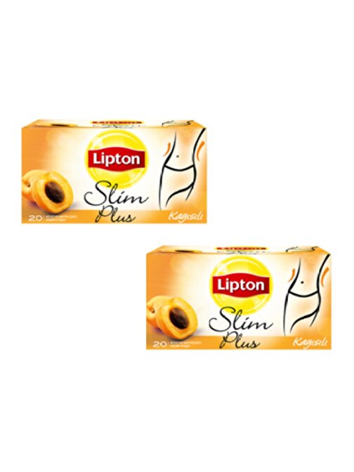 Lipton Slim Plus Kayısılı 20'li 2 Paket