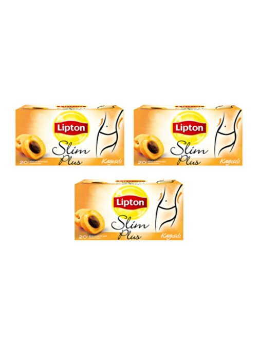 Lipton Slim Plus Kayısılı 20'li 3 Paket