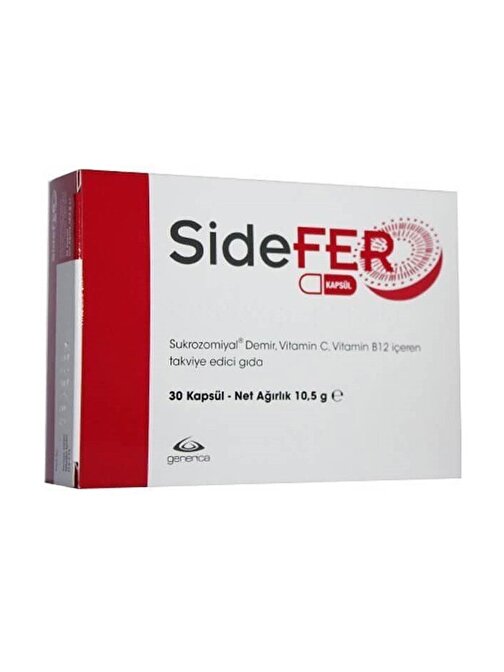 Generica Sidefer Demir-Vitamin C-Vitamin B12 10.5 Gr 30 Kapsül