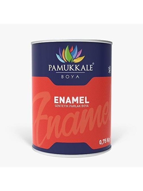 Pamukkale Enamel Sentetik Parlak Boya 0.75 kg Beyaz