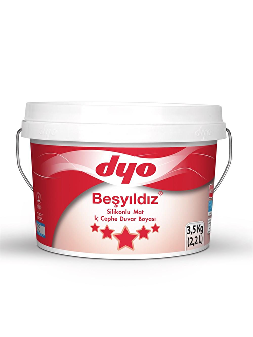 Dyo Beşyıldız Silikonlu Mat İç Cephe Boyası 3.5 kg Yalın