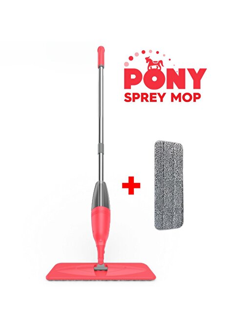 Pony Sprey Mop + Yedek Mop Set Somon