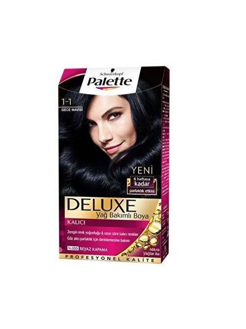 Palette Deluxe Saç Boyası 1.1 Gece Mavısı