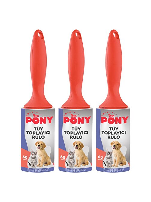 Pony Kedi Köpek Tüy Toplayıcı Rulo 3'lü Set
