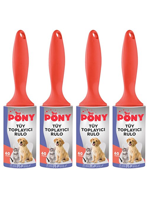 Pony Kedi Köpek Tüy Toplayıcı Rulo 4'lü Set