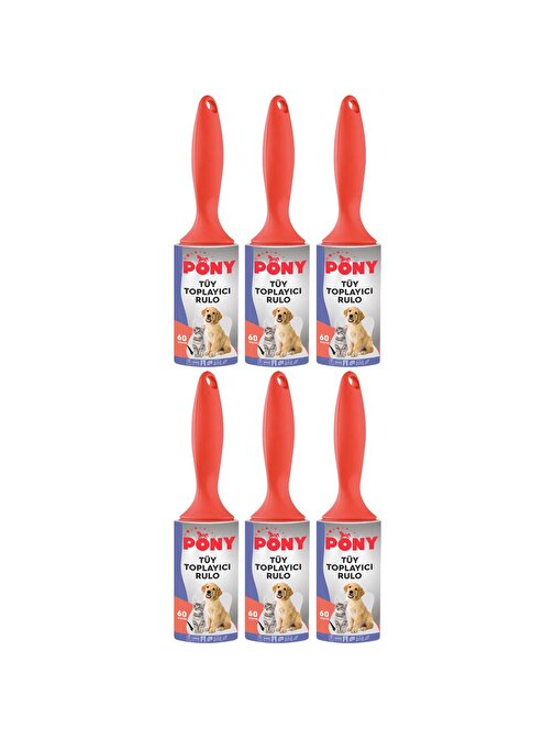 Pony Kedi Köpek Tüy Toplayıcı Rulo 6'lı Set