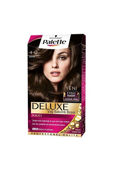 Palette Deluxe Kit Saç Boyası 4-0 Kahve