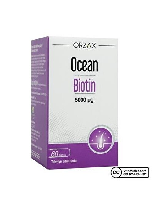 Orzax Ocean Biotin 5000Ug 60 Kapsül