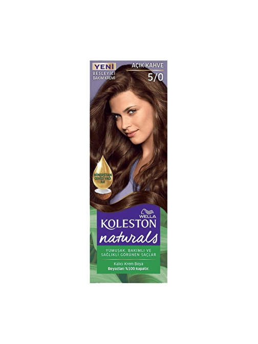 Koleston Naturals  5/0 Açık Kahve Kalıcı Krem Boya