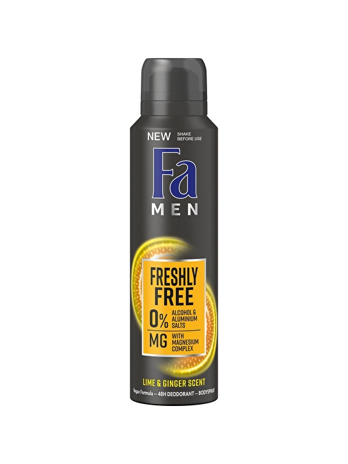 Fa Men Freshly Free Lime & Ginger Deodorant 150 ml