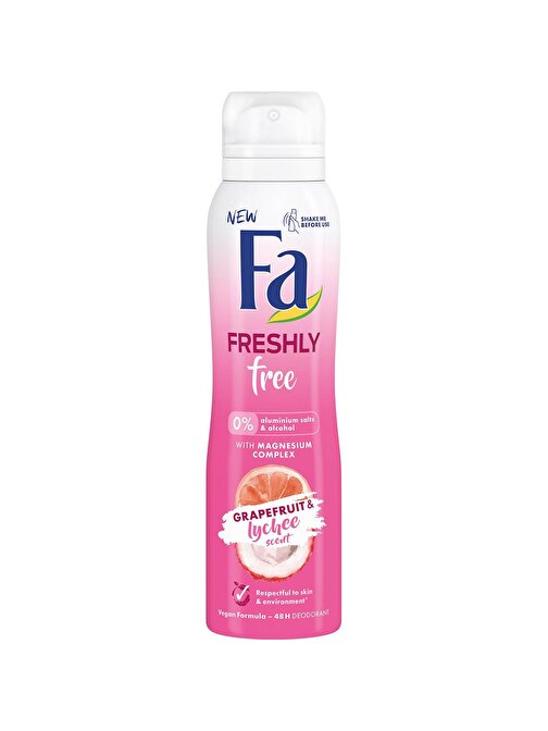Fa Deodorant Freshly Free 150ml Grapefruıt & Lychee