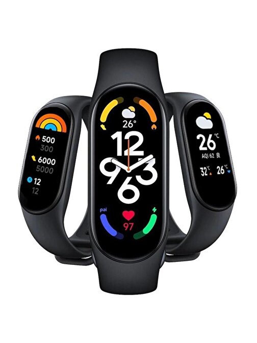 Pazariz M7 Smart Watch Band Akıllı Bileklik Spor Modlu Full Fonksiyon Siyah