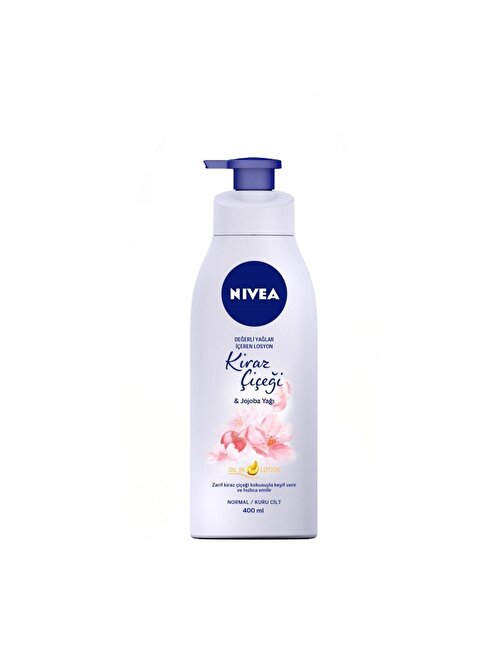 Nivea Kiraz Çiçeği & Jojoba Yağı Değerli Yağlar İçeren Vücut Losyonu 400 ml