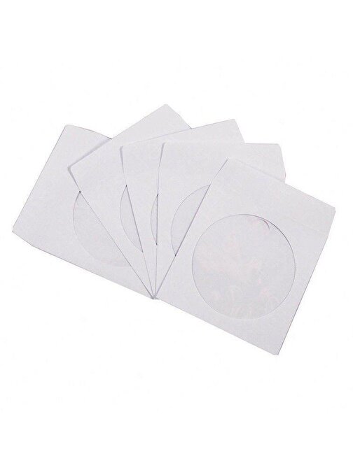 OYAL Kağıt Pencereli CD ve Mektup Zarfı 12.5x12.5 Beyaz 90 gr