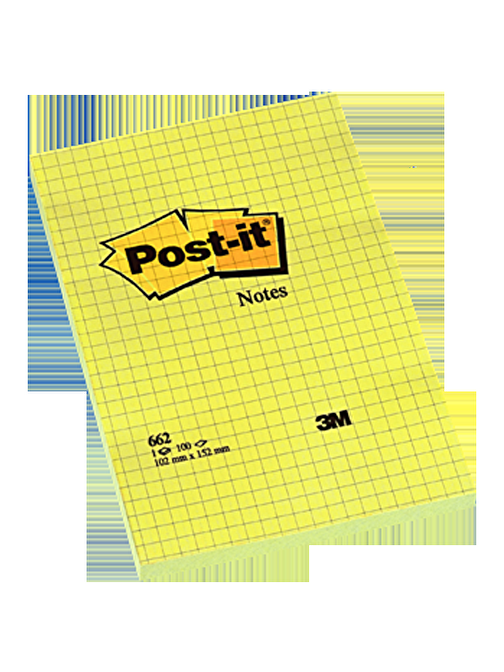 Post-it 662 Kare Not Kağıdı  Sarı 102x152 100 Yaprak