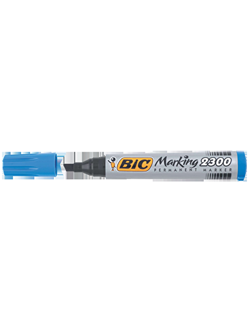 Bic Markör Permanent Kesik Uçlu Mavi 2300 06