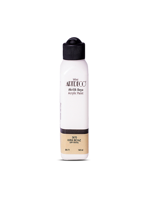 Artdeco Su Bazlı Akrilik Boya 140 Ml Şişe 1 Adet Kırık Beyaz 070R-3670